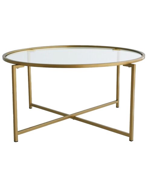 Table basse Gold Sun dorée - D.83x40 cm