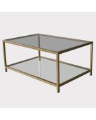 Table basse Astro dorée - 60x40x90 cm