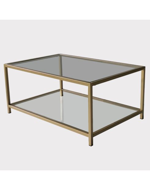 Table basse Astro dorée - 60x40x90 cm
