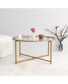 Table basse Gold Sun dorée - D.83x40 cm