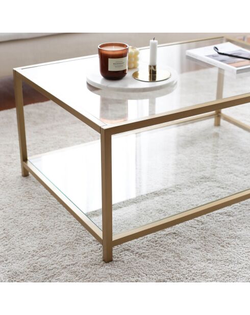 Table basse Astro dorée - 60x40x90 cm