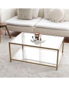 Table basse Astro dorée - 60x40x90 cm