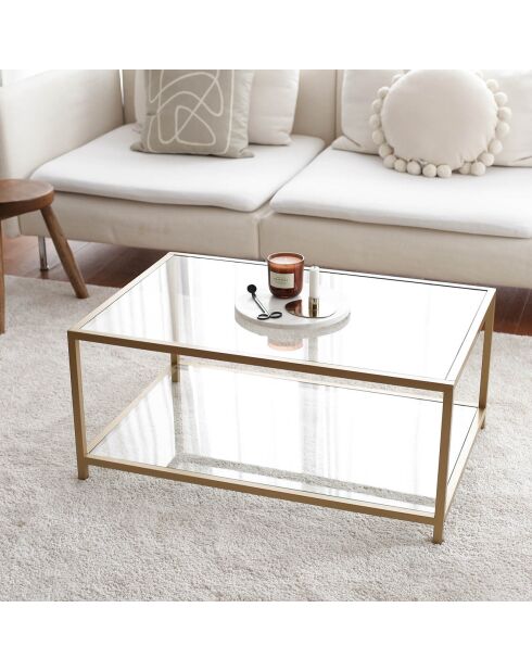 Table basse Astro dorée - 60x40x90 cm