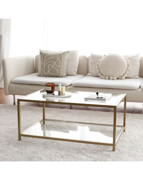Table basse Astro dorée - 60x40x90 cm
