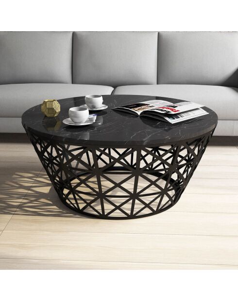 Table basse Stil  noire - D.90x38 cm