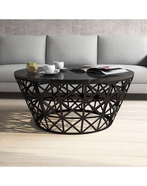 Table basse Stil  noire - D.90x38 cm