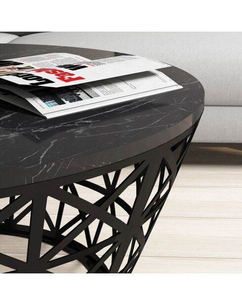 Table basse Stil  noire - D.90x38 cm