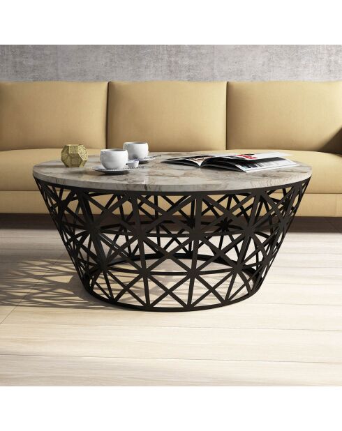 Table basse Stil  blanche - D.90x38 cm