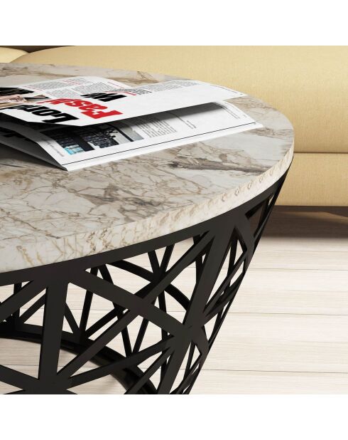 Table basse Stil  blanche - D.90x38 cm