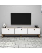 Meuble TV Sumer marron/blanc - 178x34.6x44.8 cm