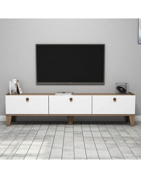 Meuble TV Sumer marron/blanc - 178x34.6x44.8 cm