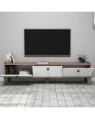 Meuble TV Sumer marron/blanc - 178x34.6x44.8 cm