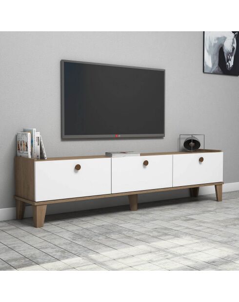 Meuble TV Sumer marron/blanc - 178x34.6x44.8 cm
