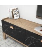 Meuble TV Sumer marron/marbre - 178x34.6x44.8 cm