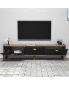 Meuble TV Sumer marron/marbre - 178x34.6x44.8 cm