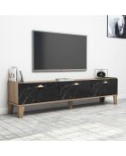 Meuble TV Sumer marron/marbre - 178x34.6x44.8 cm