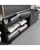 Meuble TV Valantina  noir - 140x37.1x41.4 cm