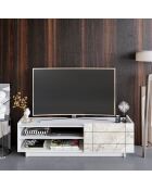 Meuble TV Valantina  blanc - 140x37.1x41.4 cm