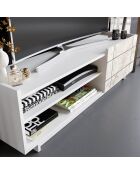 Meuble TV Valantina  blanc - 140x37.1x41.4 cm