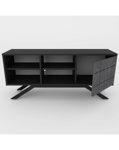 Meuble TV North  noir - 130x38.6x58.6 cm