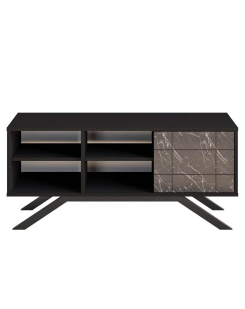 Meuble TV North  noir - 130x38.6x58.6 cm