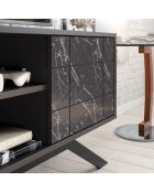 Meuble TV North  noir - 130x38.6x58.6 cm