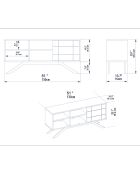 Meuble TV North  noir - 130x38.6x58.6 cm