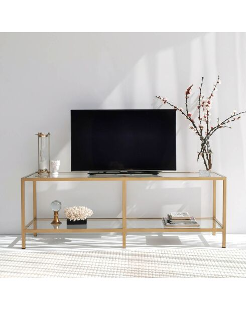 Meuble TV Basic doré - 130x40x45 cm