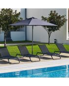 Eolo Sonnenschirm mit Liegestützöffnung Anthrazit - 250x250x266 cm