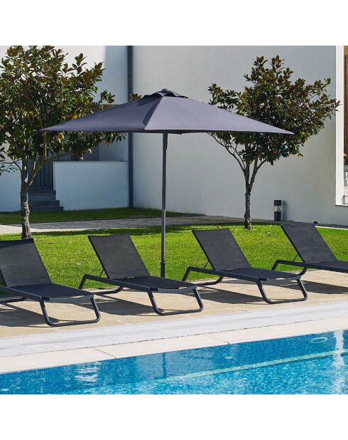Eolo Sonnenschirm mit Liegestützöffnung Anthrazit - 250x250x266 cm