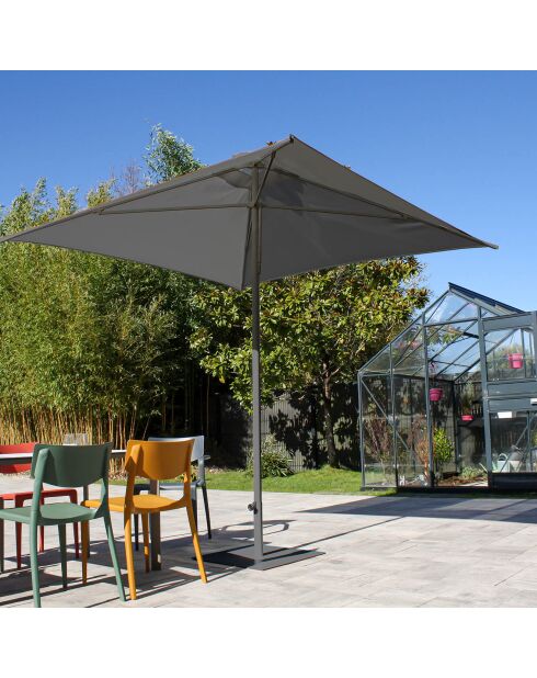 Eolo Sonnenschirm mit Liegestützöffnung Anthrazit - 250x250x266 cm