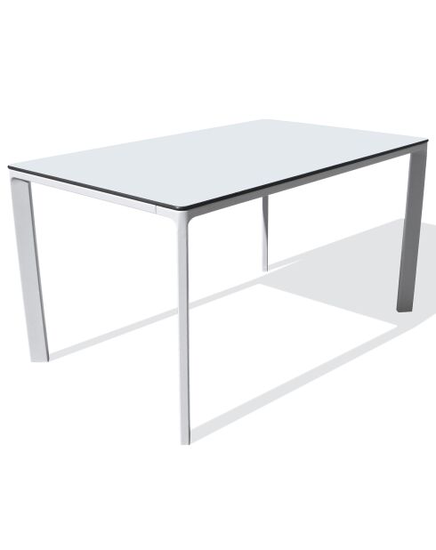 Table de jardin Meet blanche - 160x90x73 cm