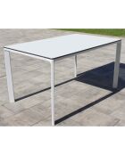 Table de jardin Meet blanche - 160x90x73 cm