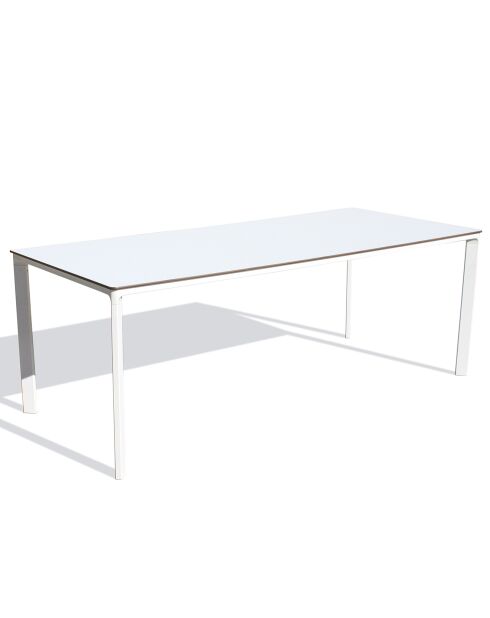 Table de jardin Meet blanche - 200x90x73 cm