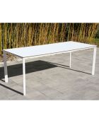 Table de jardin Meet blanche - 200x90x73 cm
