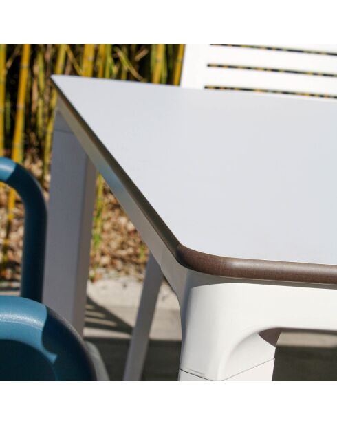 Table de jardin Meet blanche - 200x90x73 cm