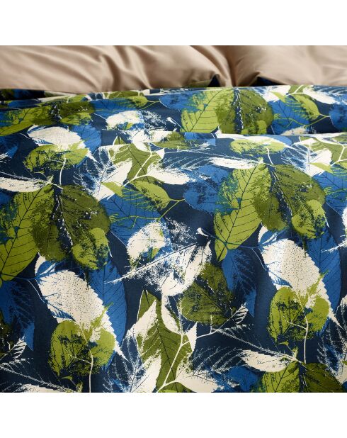 Parure housse de couette Elm vert/bleu