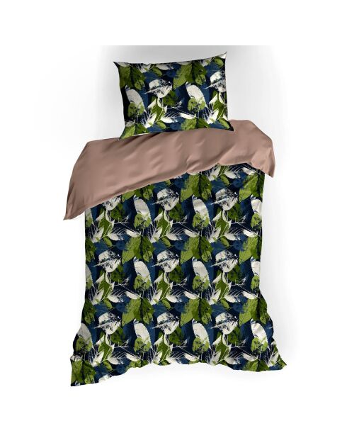 Parure housse de couette Elm vert/bleu