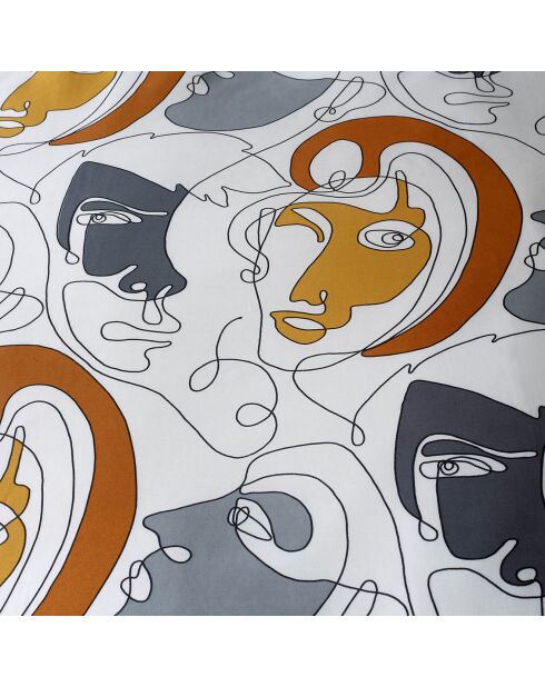 Parure housse de couette Anastasia jaune