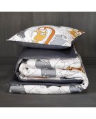 Parure housse de couette Anastasia jaune