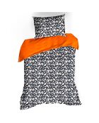 Parure housse de couette satin de coton  Ginger orange