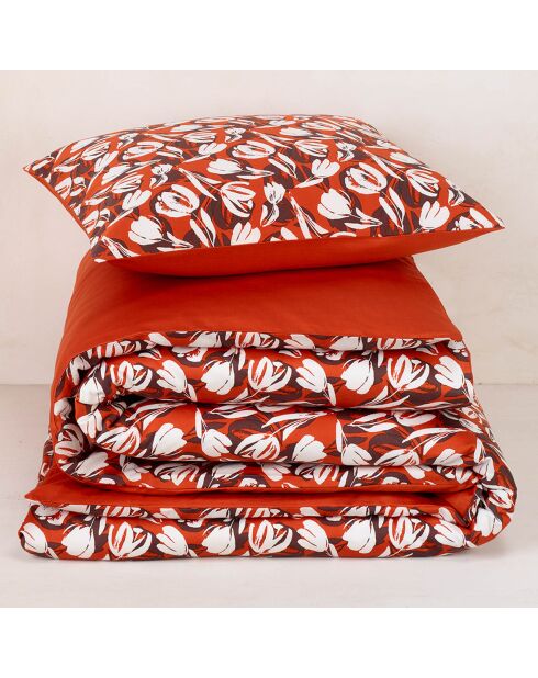 Parure housse de couette Tulipa orange