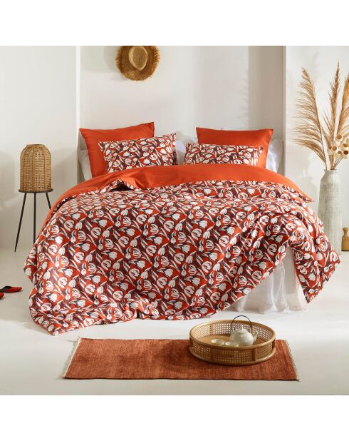 Parure housse de couette Tulipa orange