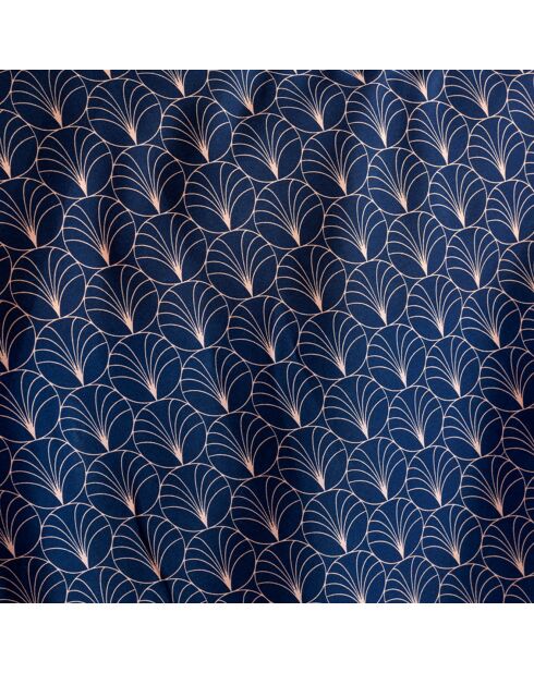 Idyllisches Bettbezug-Set aus Baumwollsatin in Blau/Rosa