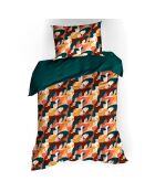 Parure housse de couette satin de coton Anais multicolore