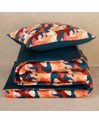 Parure housse de couette satin de coton Anais multicolore