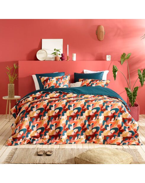 Parure housse de couette satin de coton Anais multicolore