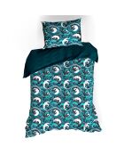 Parure housse de couette Beaufort bleu/blanc