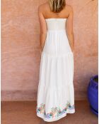 Robe longue Charlotte Toscane blanche