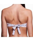 Haut de Maillot Bandeau Riva Chance blanc/rose